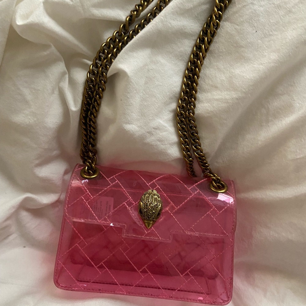 Kurt Geiger London Pink Mini Kensington Transparent Bag
